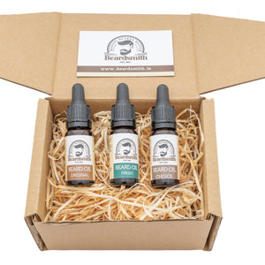 Beardsmith beard oil gift box 3 x 10ml bottles