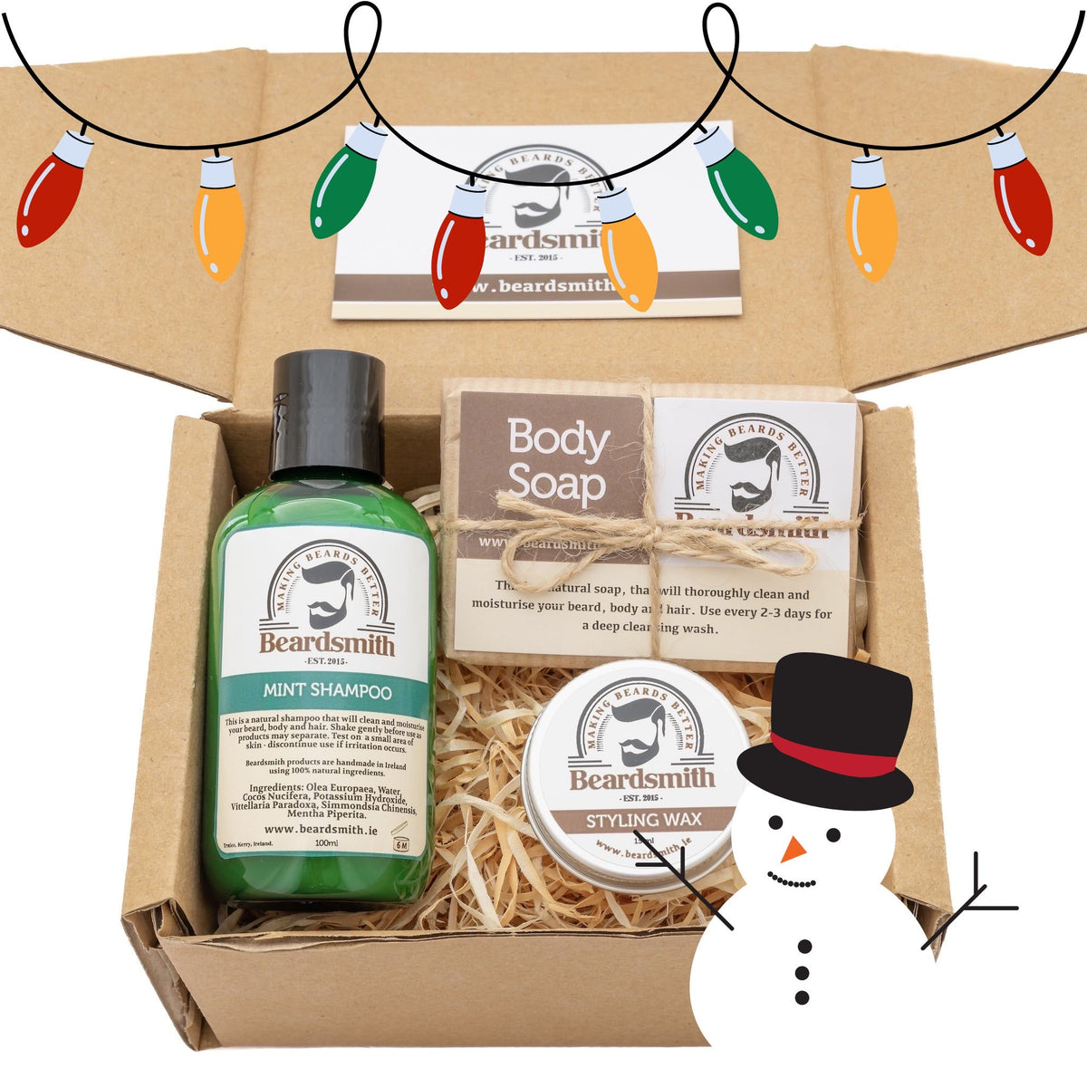 Beard Grooming Starter Gift Set – Irish Beard Soap + Oil + Wax – Handmade in Ireland