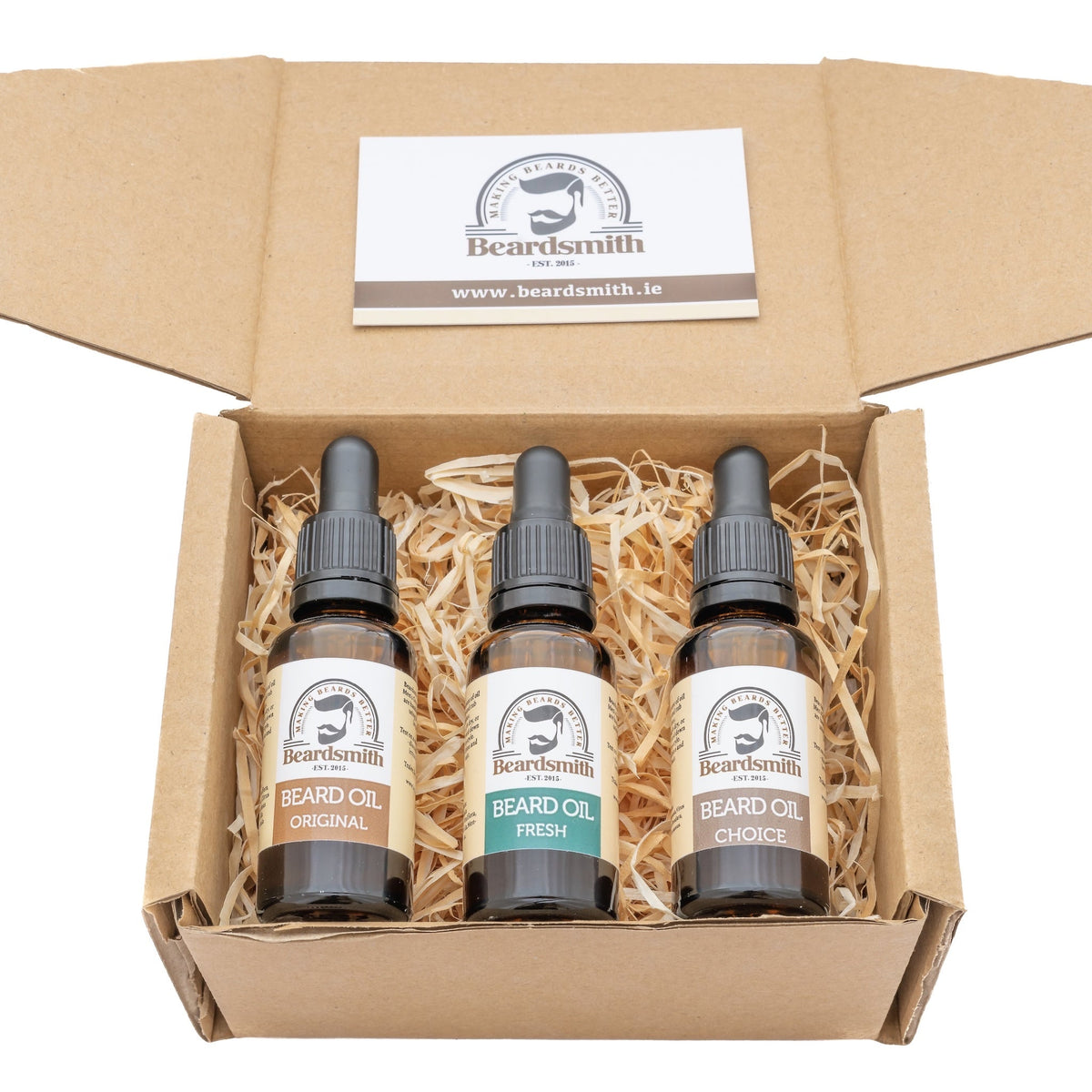 Beardsmith beard oil gift box 3 x 25ml bottles