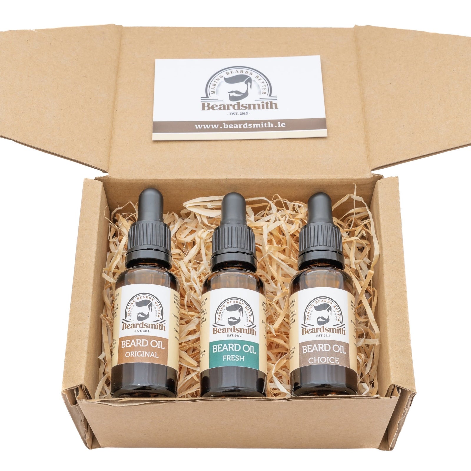 Beardsmith beard oil gift box 3 x 25ml bottles