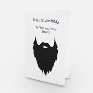 Beardsmith greetings card saying happy birthday to you and your beard